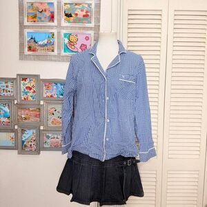 Victorias secret Women's gingham Blue Pajamas